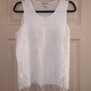 Lined Sleeveless Crochet Blouse